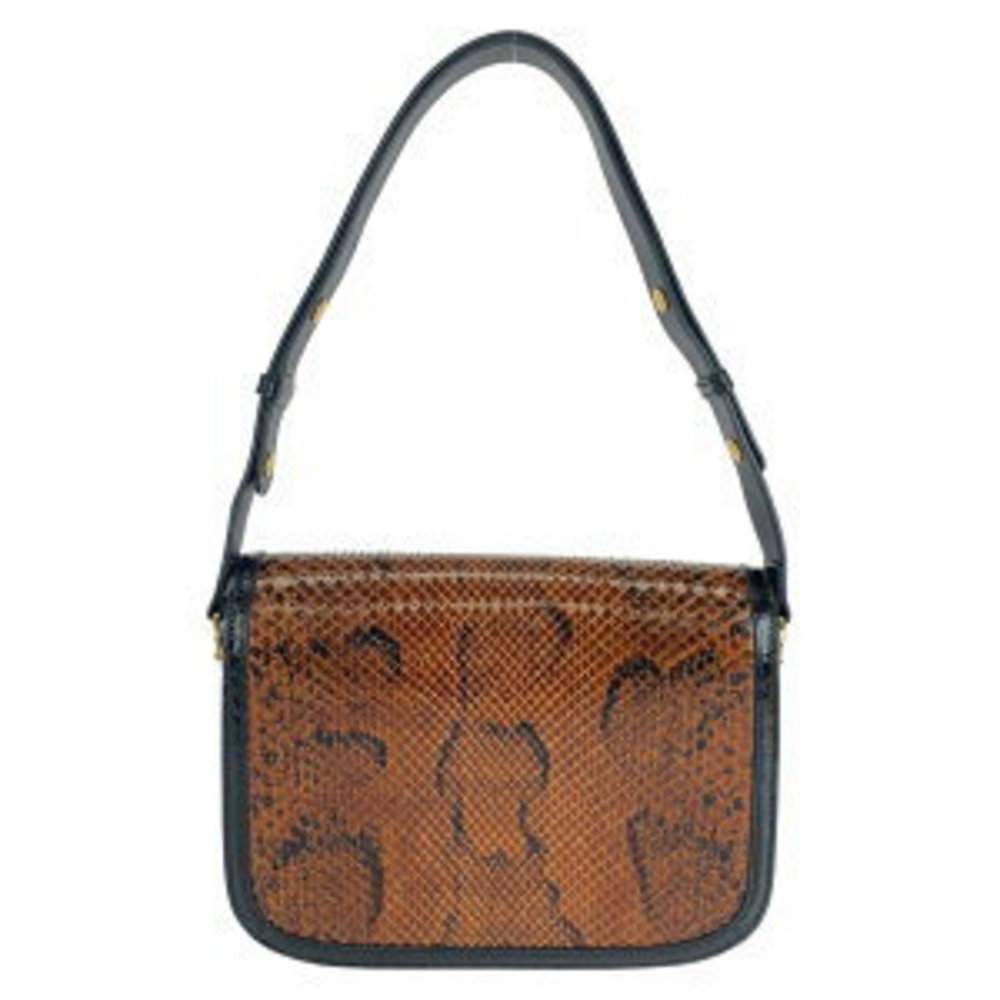 Gucci Horsebit Brown Black Python Leather Shoulde… - image 2